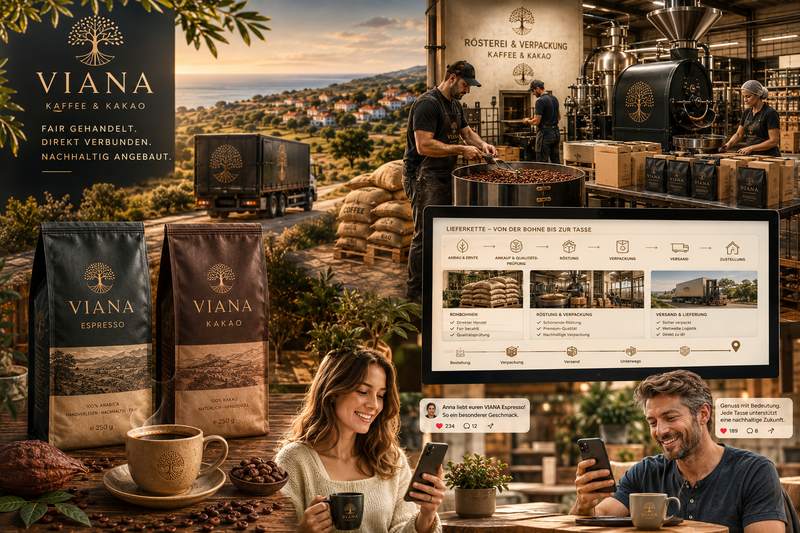 Viana Espresso und Viana Kakao Verpackung